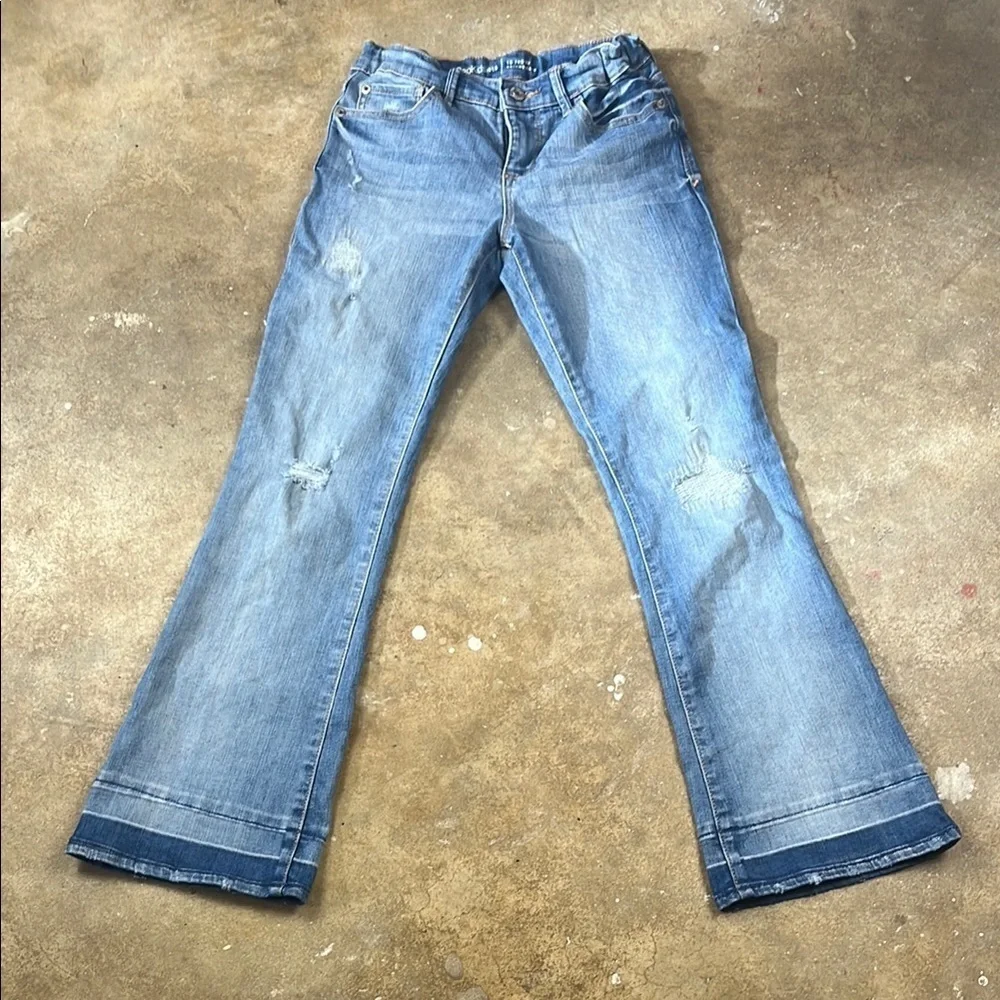 Gapkids skinny flare Jeans with adjustable waist Size: 10